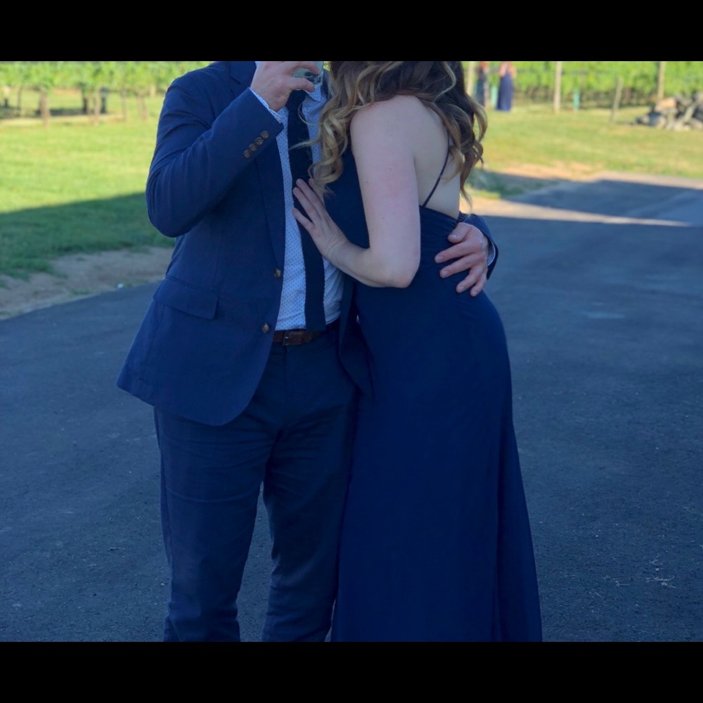 Monique Lhuillier Valerie Bridesmaids Dress Navy